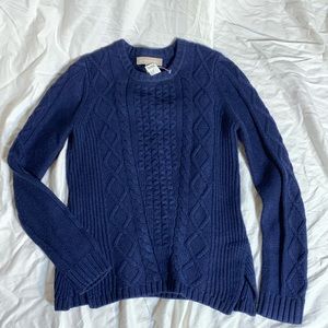 Banana Republic EUC Navy cable knit cropped XXS